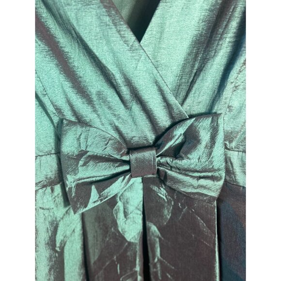 WICKED Hunter Green Shimmer Dress Size 12 Bow Detail Witchy Ballet Core Whimsy - Picture 4 of 15